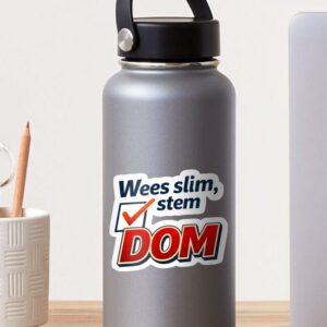 Stickers met opdruk "Wees slim, stem Dom"